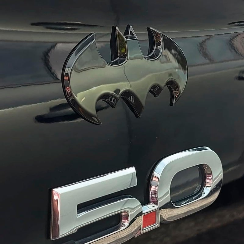 Fan Emblems Batman 3D Car Badge - 1989 Batwing Logo (Black Chrome: 3.8 x 1.8 x 0.2 inches) - Image 3
